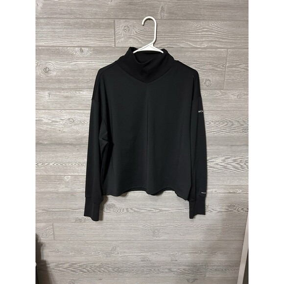 Columbia Uphill Edge Women's Black Turtleneck Long Sleeve Holiday Top Size L‎ - Picture 1 of 8